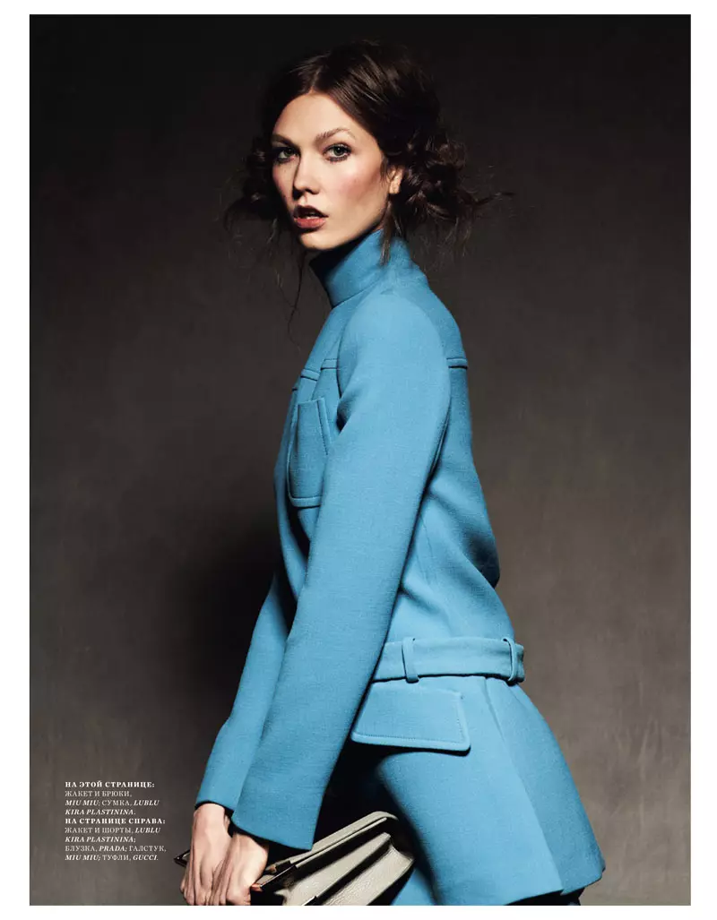 卡莉·克劳斯 (Karlie Kloss) 出演俄罗斯时尚芭莎 (Harper's Bazaar) 2012 年 9 月封面照，娜塔莉亚·阿拉维迪安 (Natalia Alaverdian)