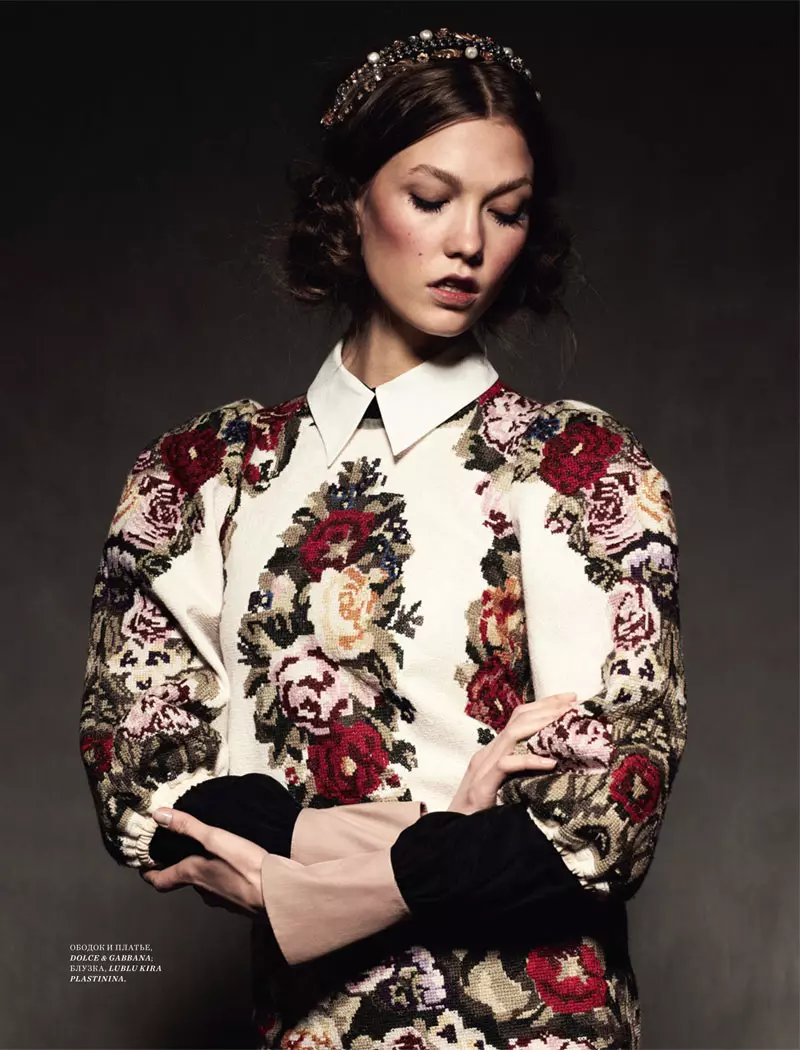 Karlie Kloss Stars im Harper's Bazaar Russland September 2012 Cover-Shooting von Natalia Alaverdian