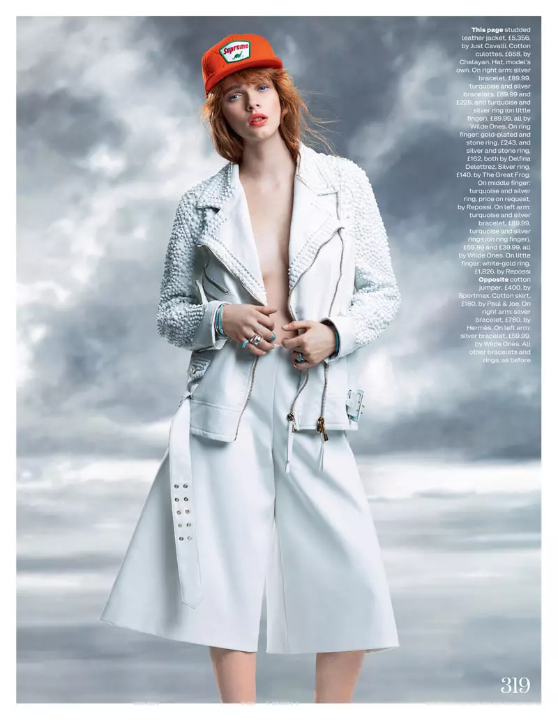 Beegee Margenyte Dons Sporty Style para sa Elle UK Marso 2013 ni David Vasiljevic