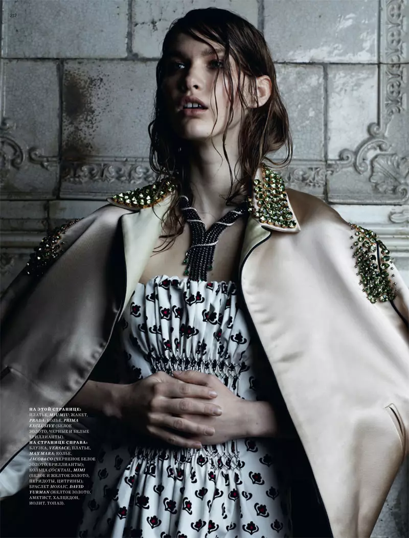 Irina Nikolaeva por Natalia Alaverdian para Harper's Bazaar Rússia maio de 2012