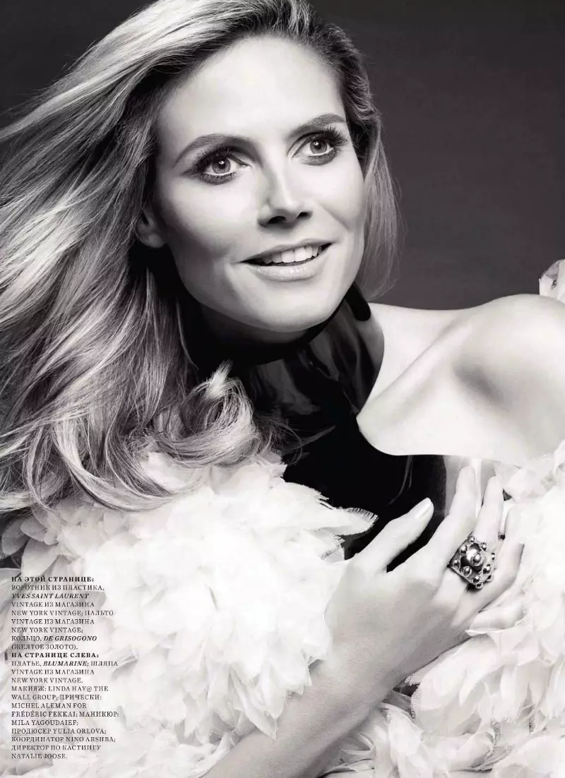 Heidi Klum troch Robert Erdmann foar Harper's Bazaar Ruslân septimber 2011