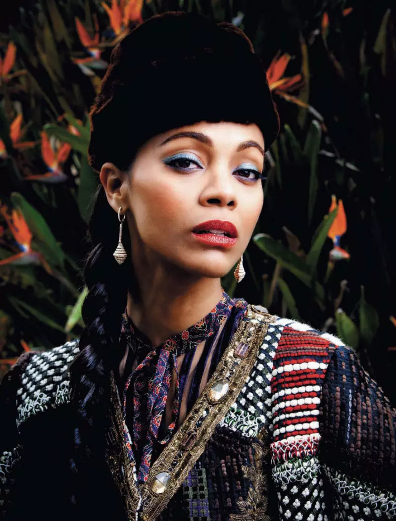 Zoe Saldana bakeng sa Harper's Bazaar Russia July/August 2011 ka Bleacher & Everard