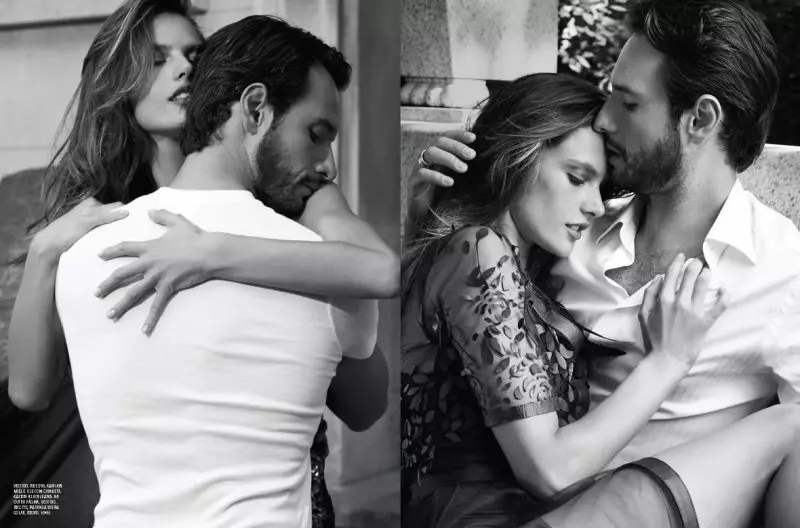 Alessandra Ambrosio & Rodrigo Santoro, Eric Guillemain tarafından Vogue Brezilya Aralık 2011 için