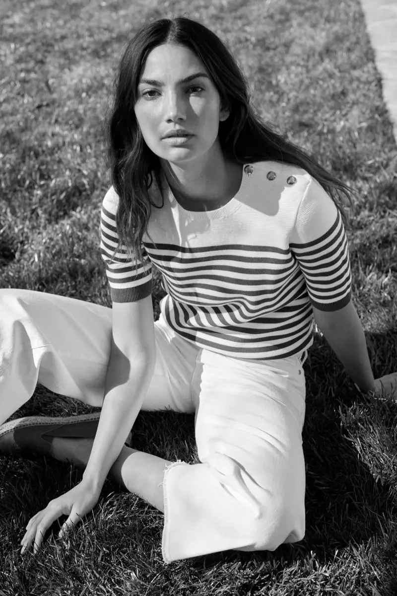 Modèl Lily Aldridge poze nan kanpay ete 2018 Lauren Ralph Lauren