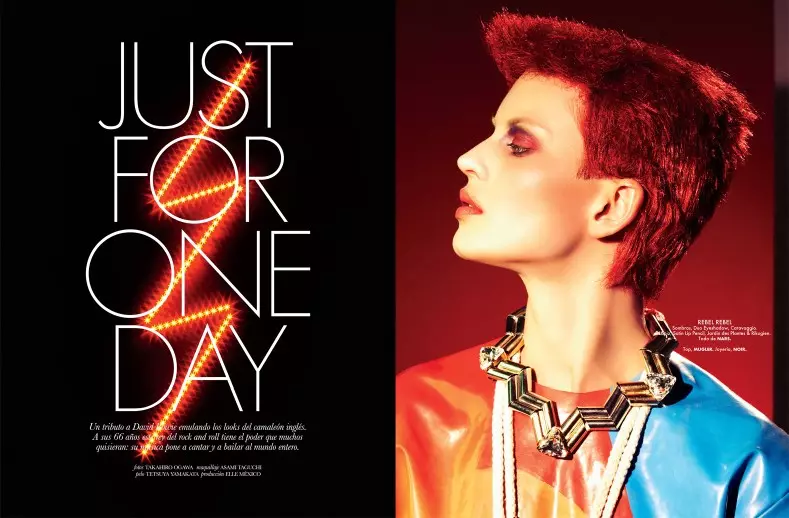 Ellinore Erichsen canaliza David Bowie para Takahiro Ogawa na Elle México maio 2013