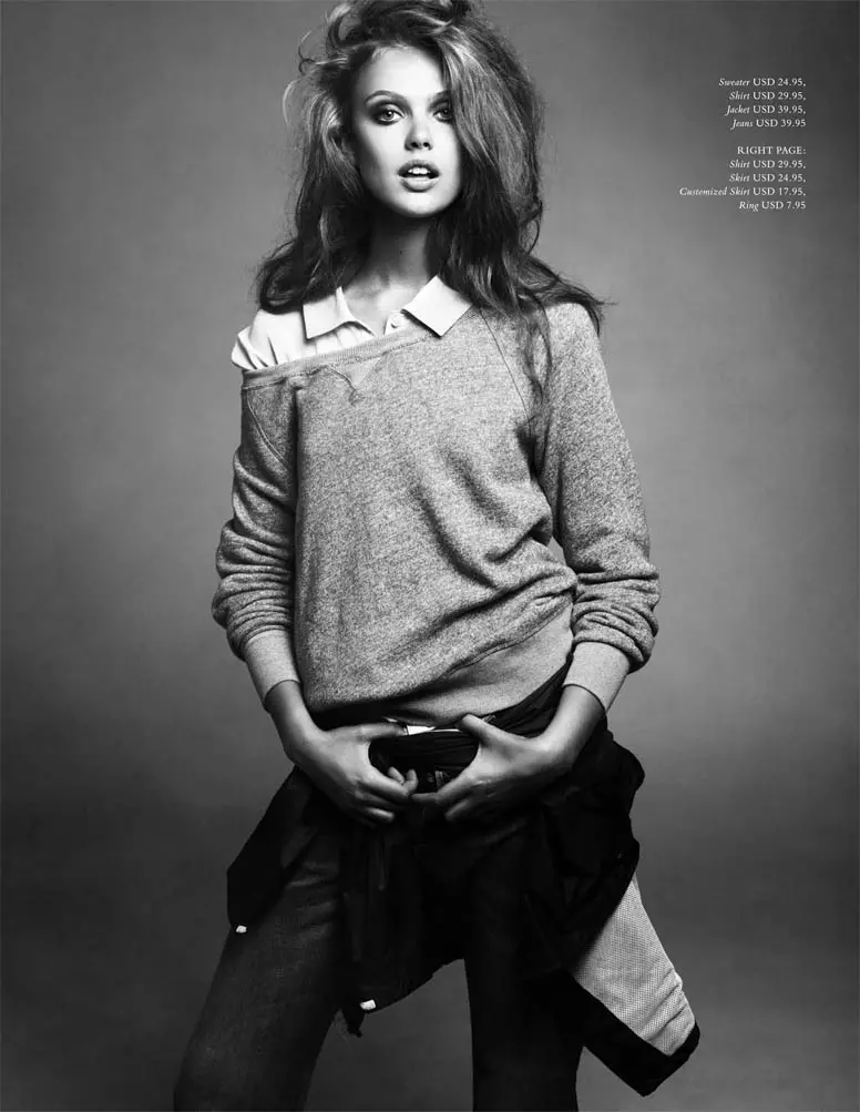 Andreas Sjodin 為 H&M 雜誌 2010 年冬季設計的 Frida Gustavsson