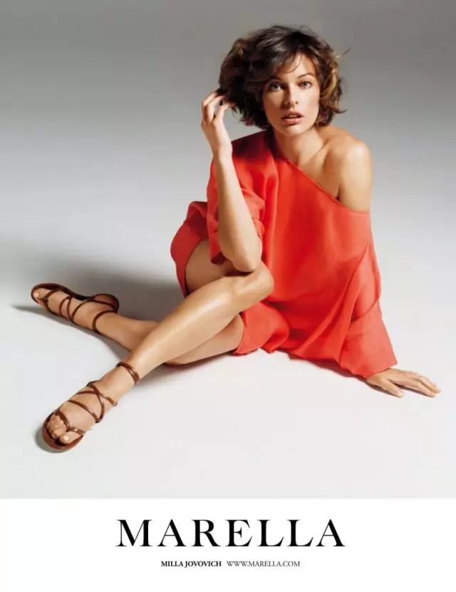 Milla Jovovich maka mgbasa ozi Marella Spring 2012 site n'aka Inez & Vinoodh