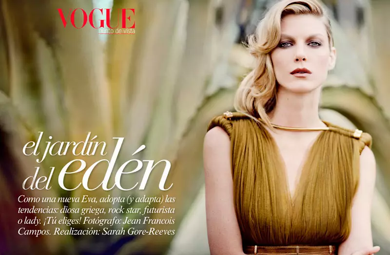 Angela Lindvall le Jean-François Campos do Vogue Meiriceá Laidineach Márta 2012