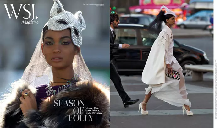 Chanel Iman аз ҷониби Ҳанс Феурер барои WSJ декабри 2011