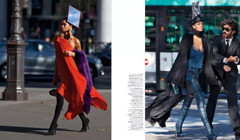 Chanel Iman de Hans Feurer per a WSJ desembre de 2011