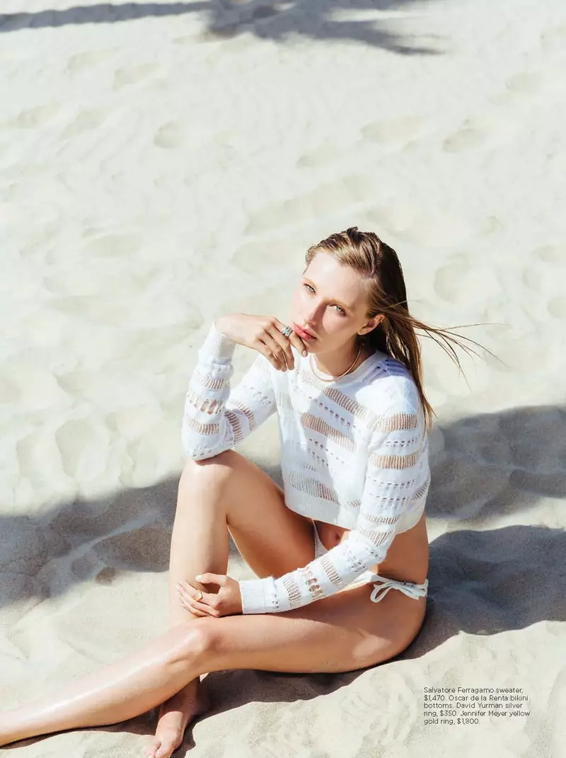 Olga Voronova modella Beach Ready Fashion per C Magazine