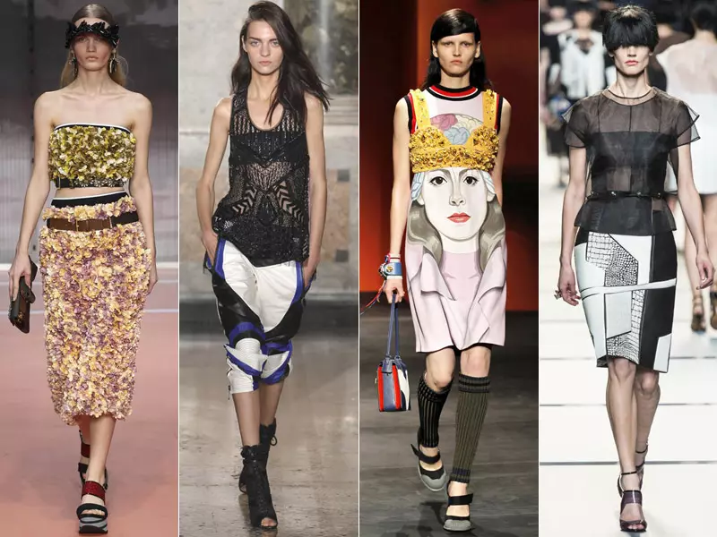 5 Iyalẹnu Milan Fashion Osu Orisun omi / Summer 2014 lominu