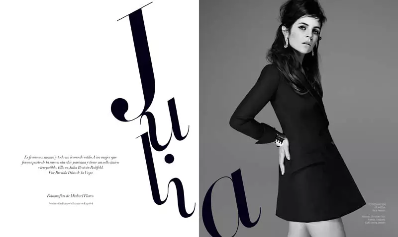 Juila Restoin Roitfeld Stars sa Harper's Bazaar Latin America Mayo 2013 ni Michael Flores