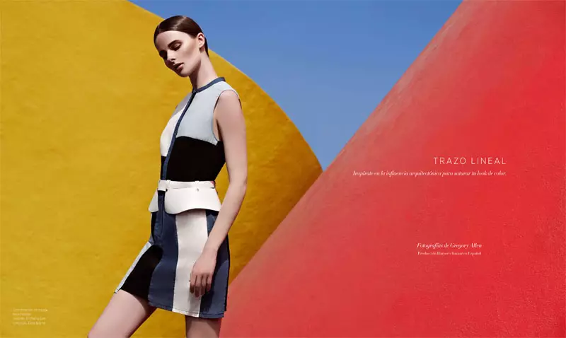 Vasilisa Pavlova Model Sleek Spring Style untuk Harper's Bazaar Amerika Latin