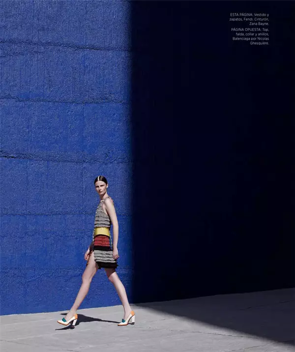 Vasilisa Pavlova Model Sleek Spring Style untuk Harper's Bazaar Amerika Latin