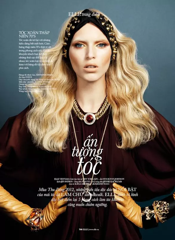 Valeria Dmitrienko fyrirmynd Radiant Beauty for Elle Vietnam, Lensed by Stockton Johnson