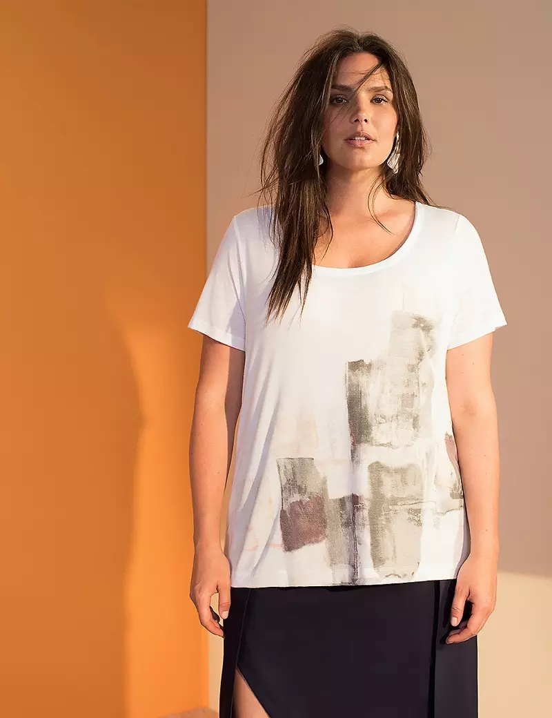 T-shirt graphique aquarelle Prabal Gurung x Lane Bryant