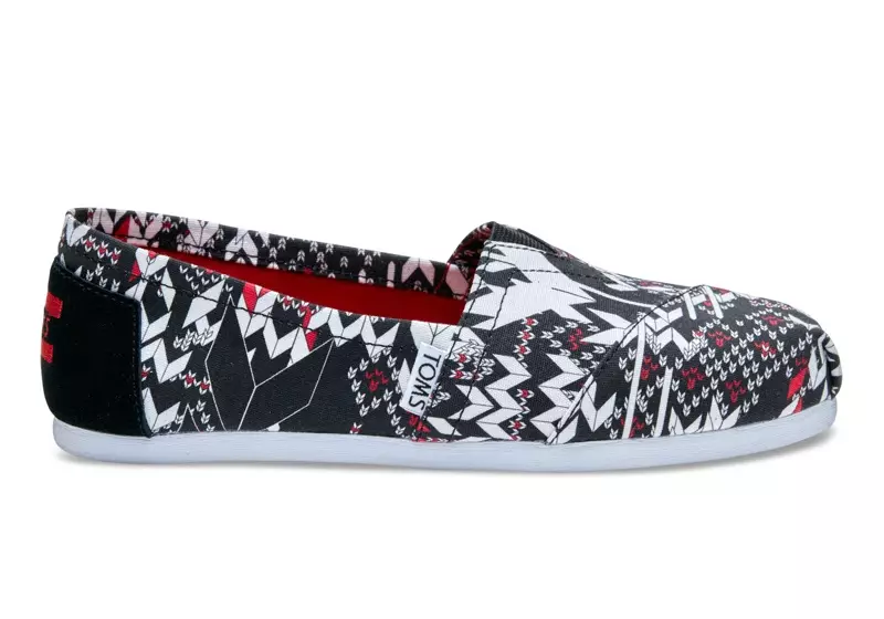 TOMS x Prabal Gurung 黑色和红色 Fair Isle Classics