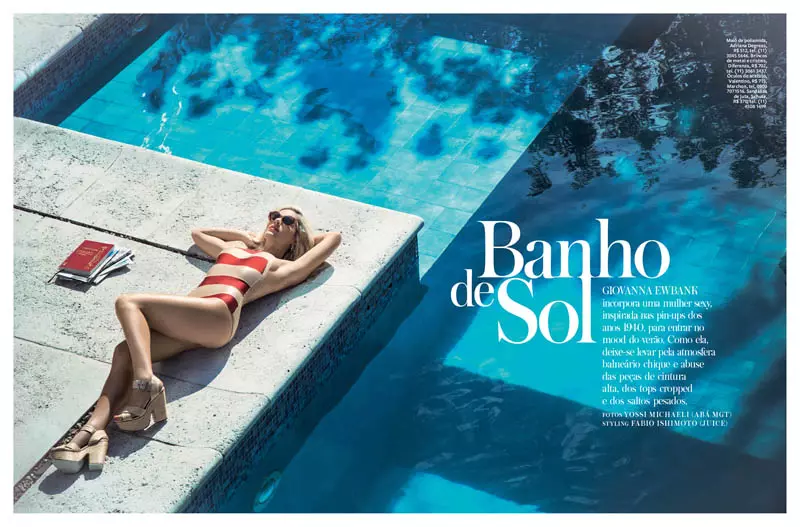 Giovanna Ewbank Goes Poolside for InStyle Brazil by Yossi Michaeli