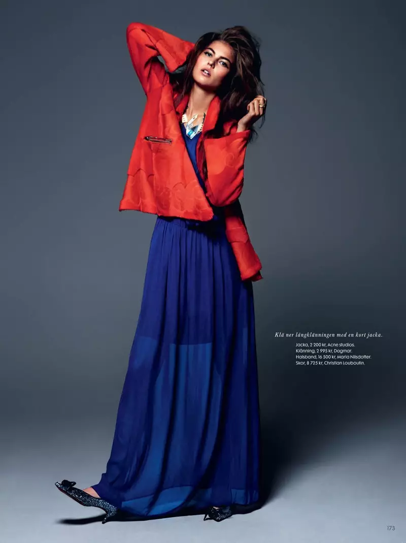 Lin Kjerulf Models Resort Wear na Elle Sweden nke John Scarisbrick dere