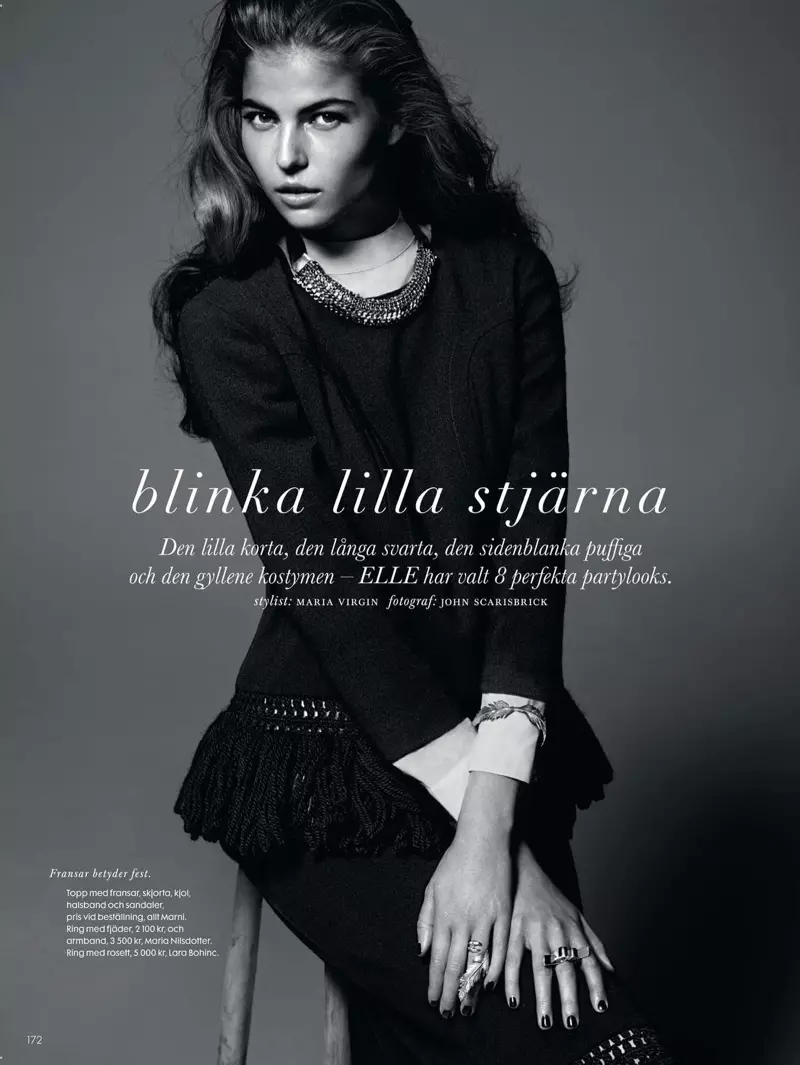 Lin Kjerulf Models Resort Wear na Elle Sweden nke John Scarisbrick dere