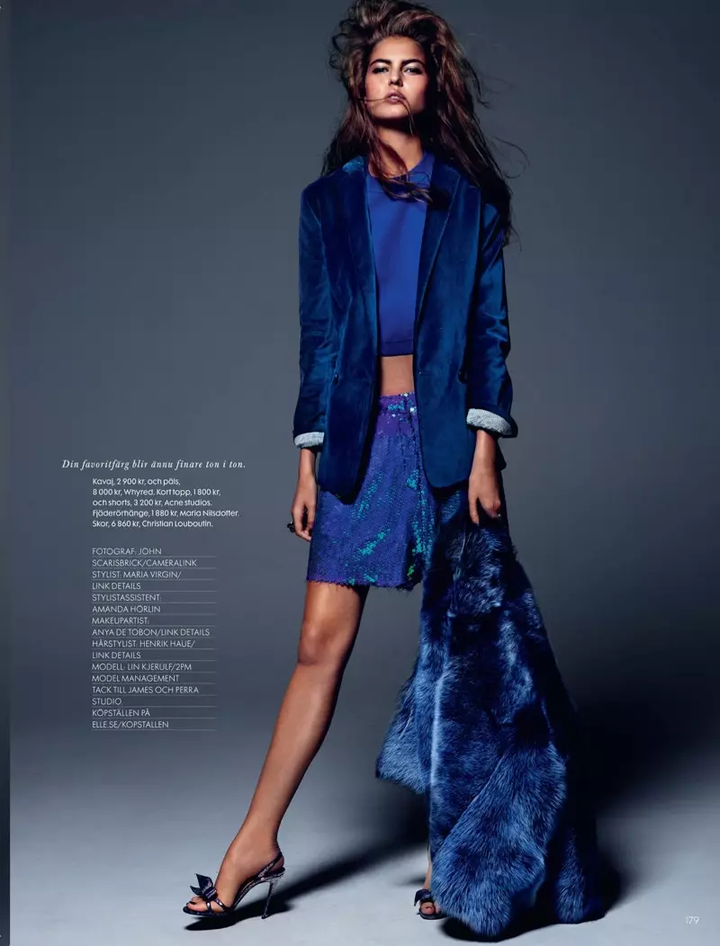 Lin Kjerulf Models Resort Wear in Elle Sweden dening John Scarisbrick