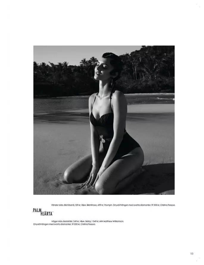 Elle Sweden ၏ ဇွန်လ 2013 ခုနှစ်ထုတ် Retro Swim အတွက် Celia Becker မော်ဒယ်များ