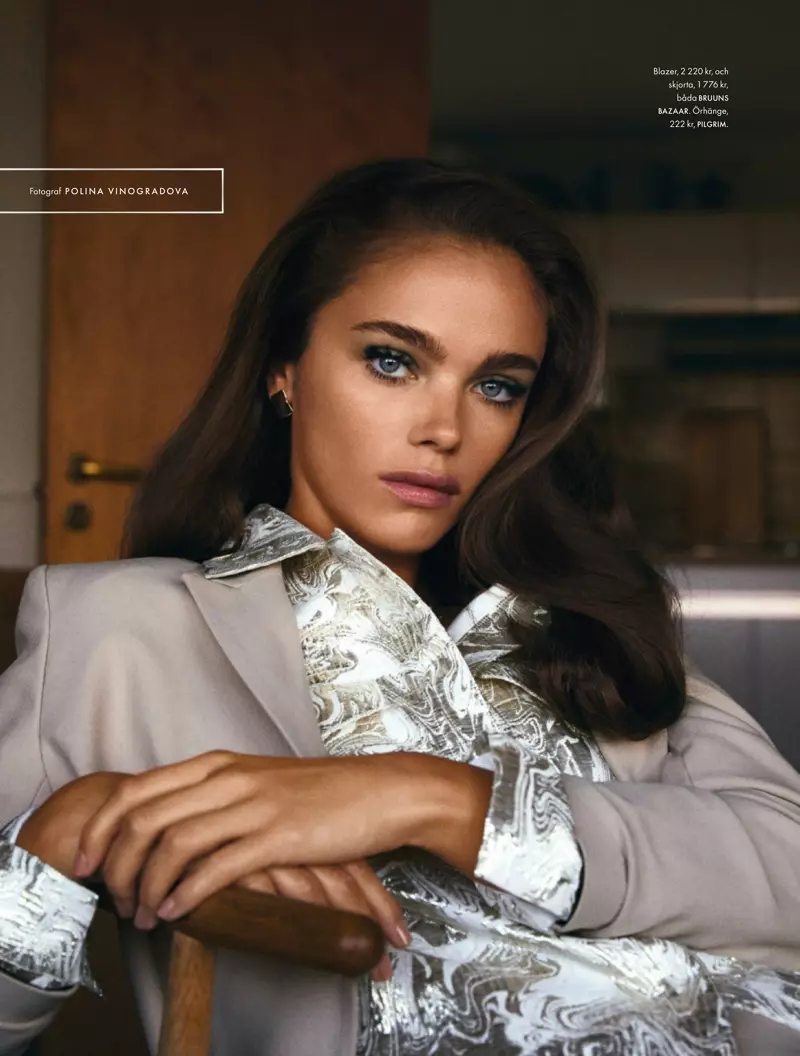 Jena Goldsack Channels 1970's Fashion for ELLE Sweden