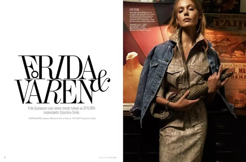 Frida Gustavsson szerepel a Styleby #23 címlapsztorijában, Andreas Öhlundtól