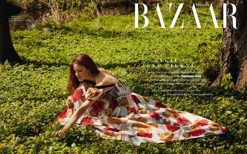 Magdalena Jasek er en naturlig skjønnhet i Harper's Bazaar Polen