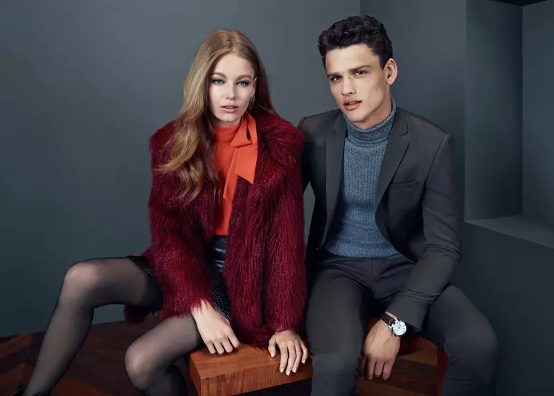 Холли Мэй Сакер 2015 жылғы күзгі River Island жарнамалары үшін 70-ші жылдардағы керемет