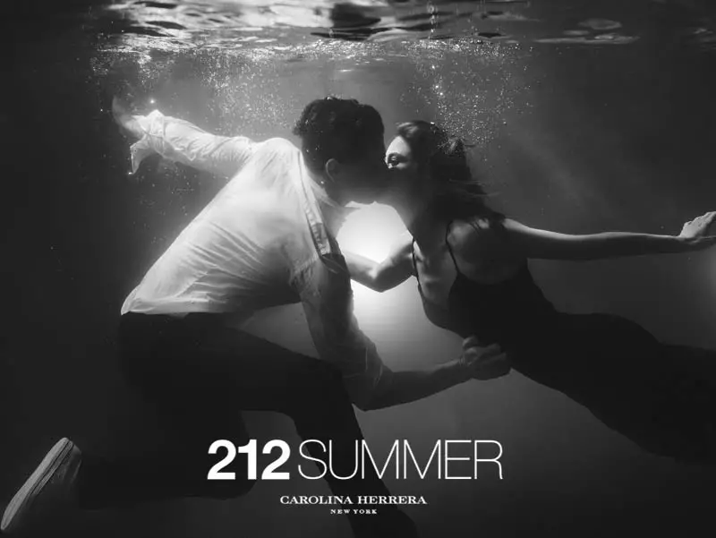 Sasha Luss ug Lauren Auerbach Dive alang sa 212 Summer Carolina Herrera Campaign ni Hunter & Gatti