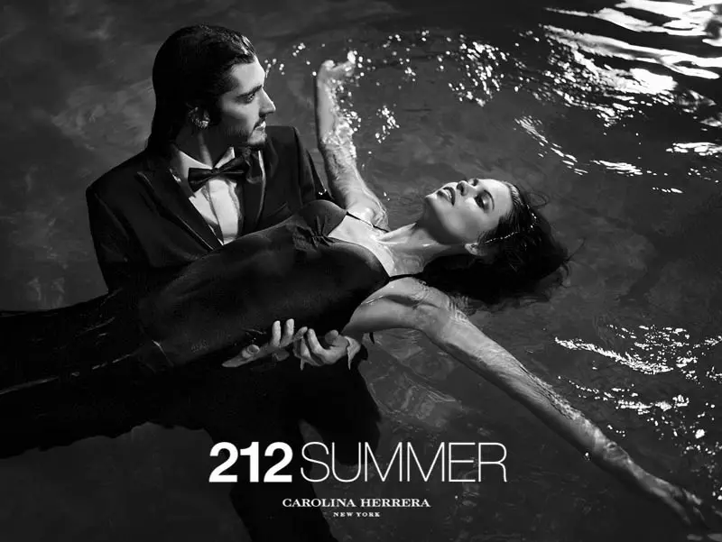 Sasha Luss en Lauren Auerbach dûke yn foar 212 Summer Carolina Herrera Campaign troch Hunter & Gatti