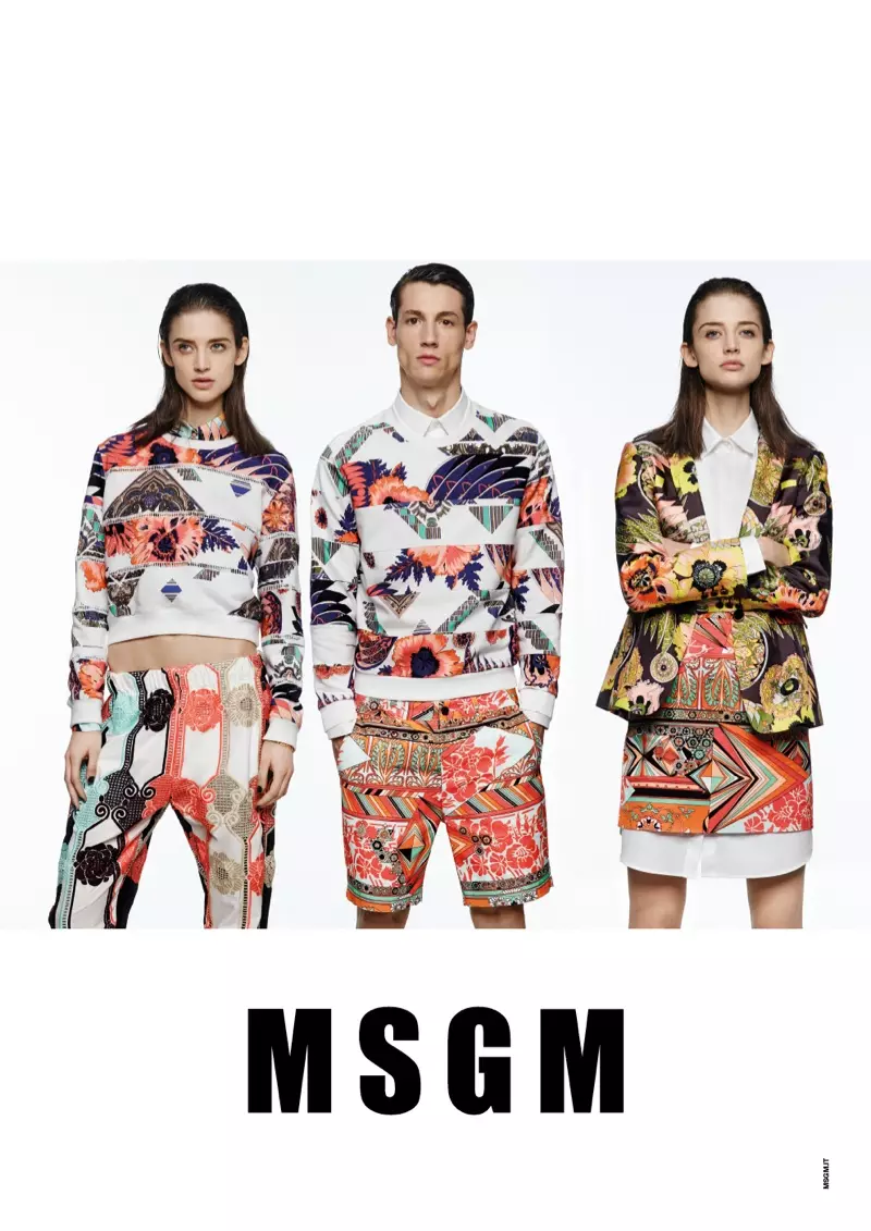 Kate G. Naging Makulay para sa MSGM Spring 2014 Ads