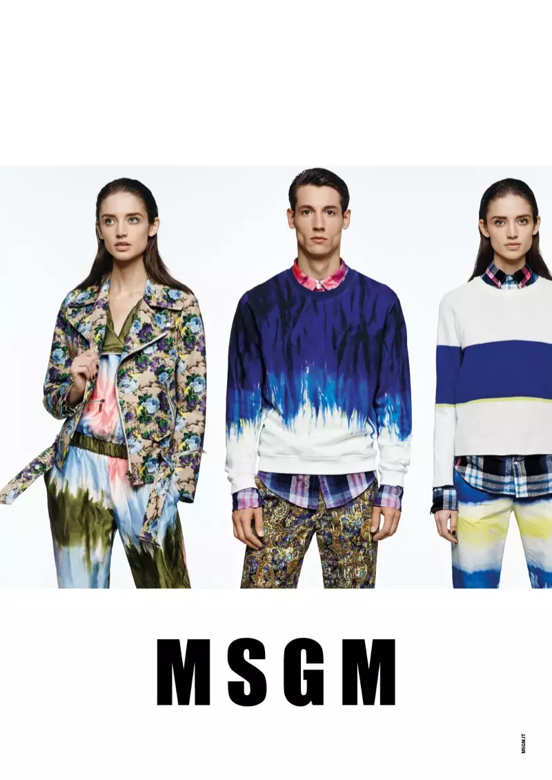 Kate G. ได้รับสีสันสำหรับโฆษณา MSGM ฤดูใบไม้ผลิ 2014