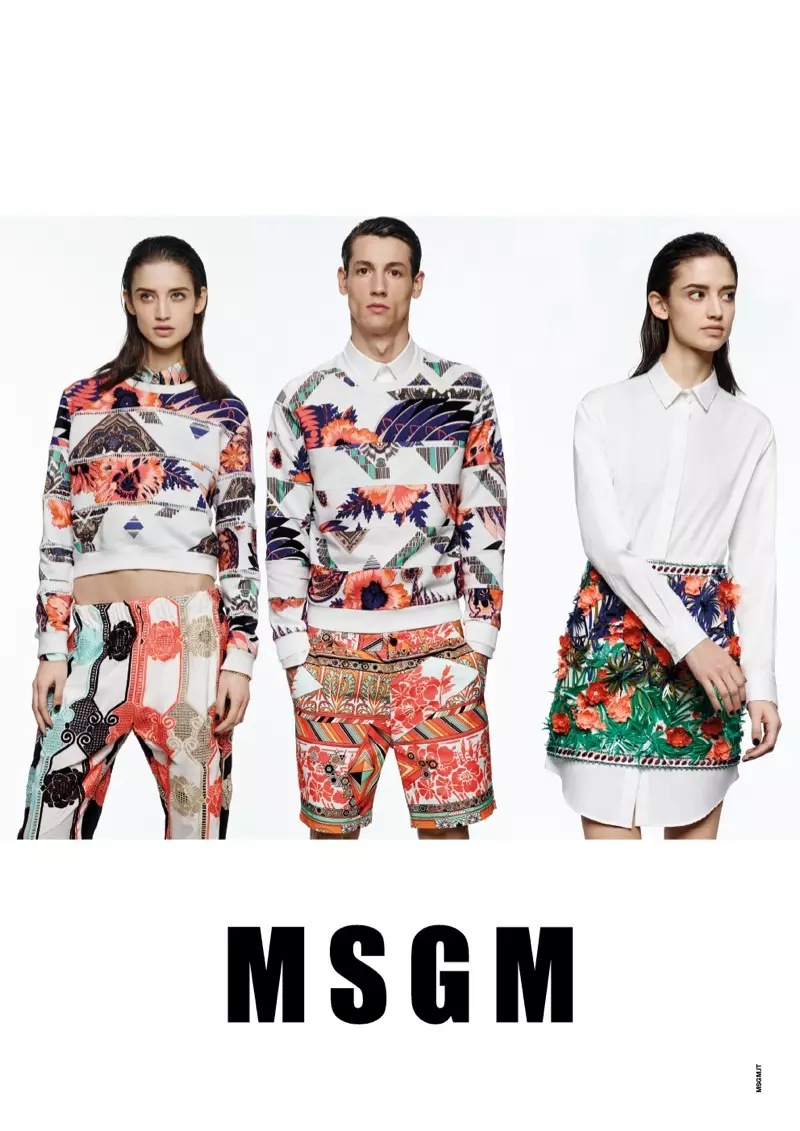 Kate G. MSGM වසන්ත 2014 දැන්වීම් සඳහා වර්ණවත් වේ