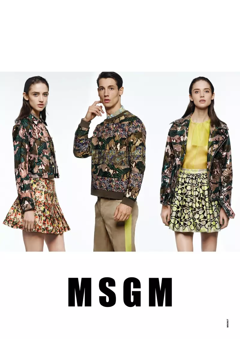 Кейт Г. MSGM жаз 2014 жарнактары үчүн түстүү болот