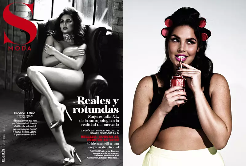 Candice Huffine nataon'i Damon Baker ho an'ny S Moda May 2012