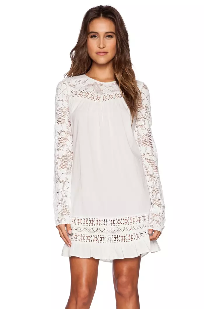 Chovala cha Candela 'Gretel' Choyera cha Lace Long-Sleeve chikupezeka $264.00