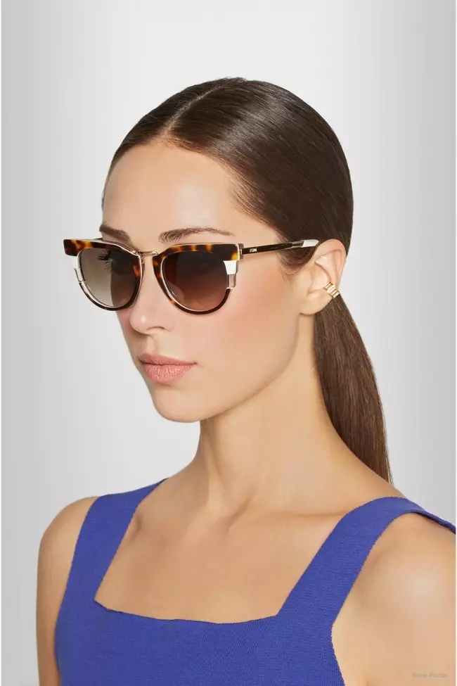 Fendi Cat Eye Acetate Sonnebrëller verfügbar fir $ 395.00