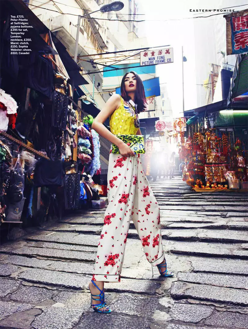 Miao Bin Si lyser på gatorna i Hong Kong för Stylist Magazine S/S 2013