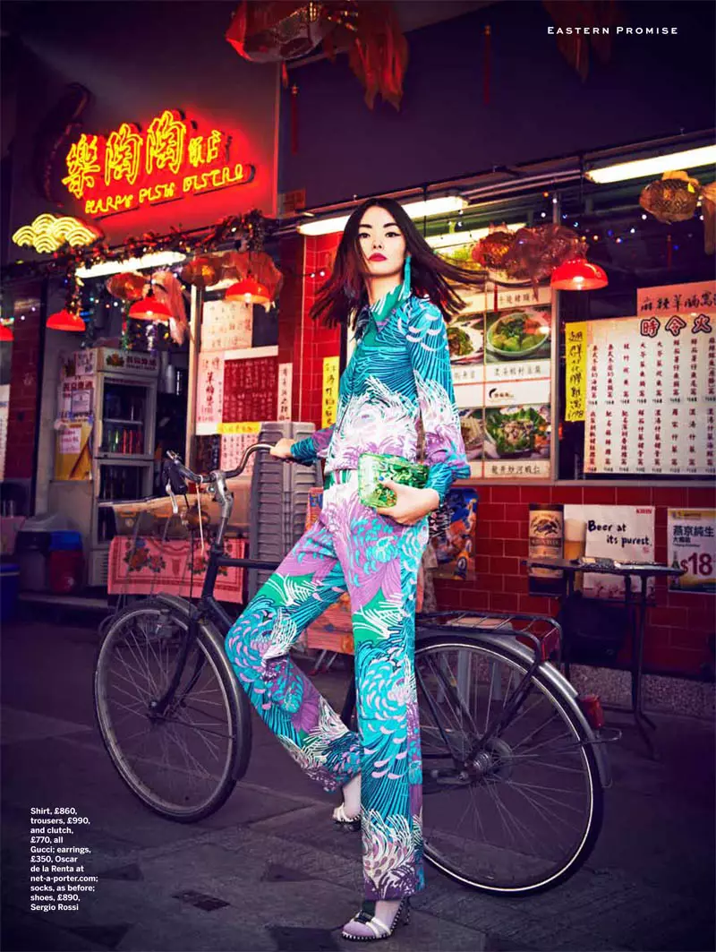 Miao Bin Si Bersinar di Jalanan Hong Kong untuk Majalah Stylist S/S 2013