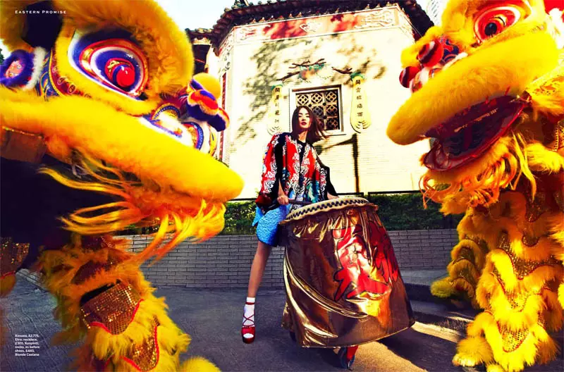 স্টাইলিস্ট ম্যাগাজিন S/S 2013-এর জন্য Miao Bin Si Shines in the Streets of Hong Kong