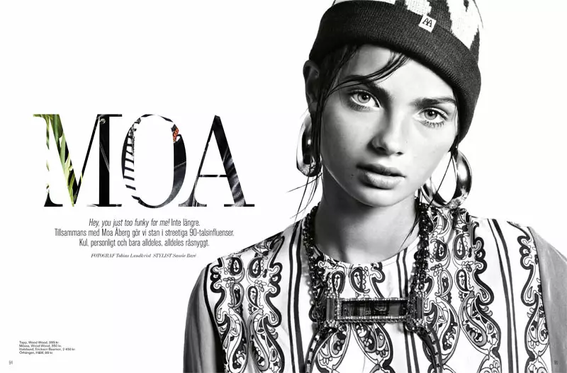 Moa Åberg Dons Funky kërkon kopertinën e revistës Styleby #12