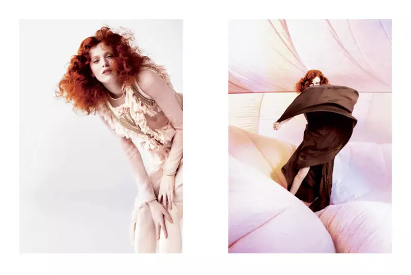 Karen Elson ໂດຍ Ryan McGinley ສໍາລັບ V #70