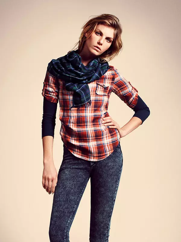 Karlie Kloss、Angela Lindvall 和 Du Juan 为 Uniqlo 2010 秋季 Lookbook