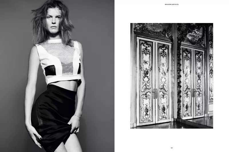 Eva Herzigova este o icoană elegantă în numărul de primăvară/vară al revistei Antidote