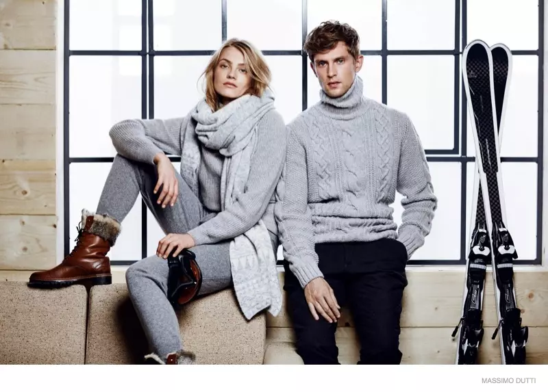 Anna Jagodzinska ist der Star in Massimo Duttis Après-Ski H/W 2014 Kampagne