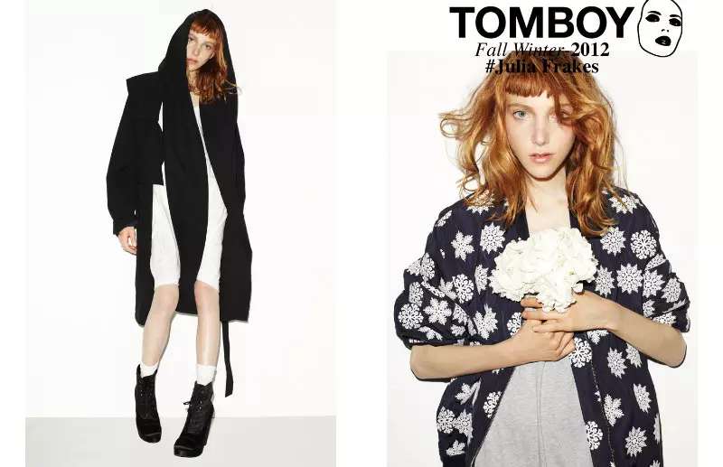 Julia Frakes krijgt een casual voordeel in de TOMBOY F/W 2012-campagne