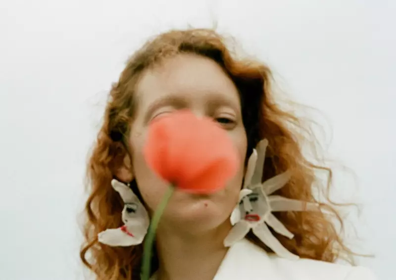 Lorna Foran Enchants in All White Styles för W Korea